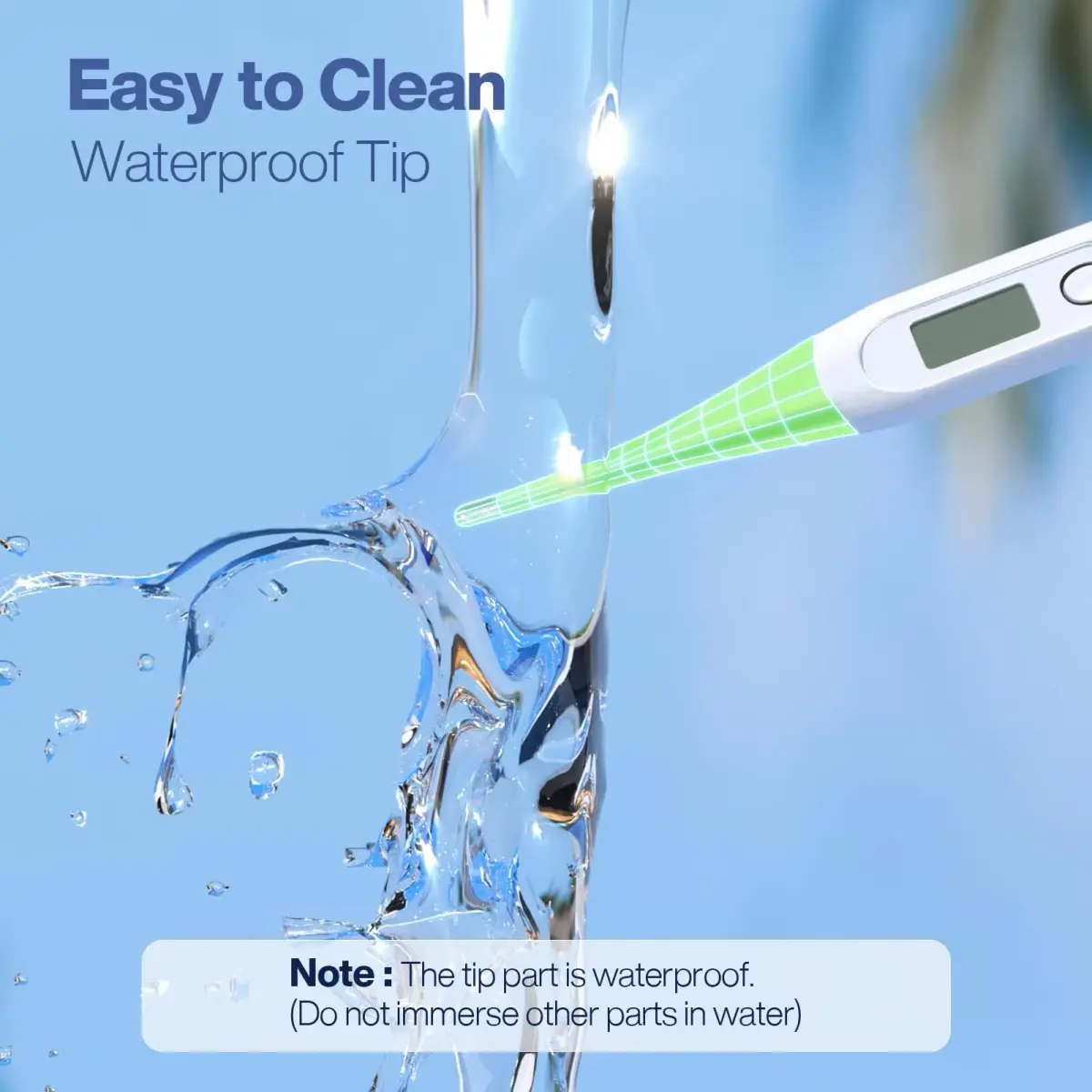 Boncare Digital Thermometer for Adults, Kids & Babies, Light Green | Accurate & Safe Oral and Rectal Thermometer with 10-Second Reading and Fever Alarm - view 5