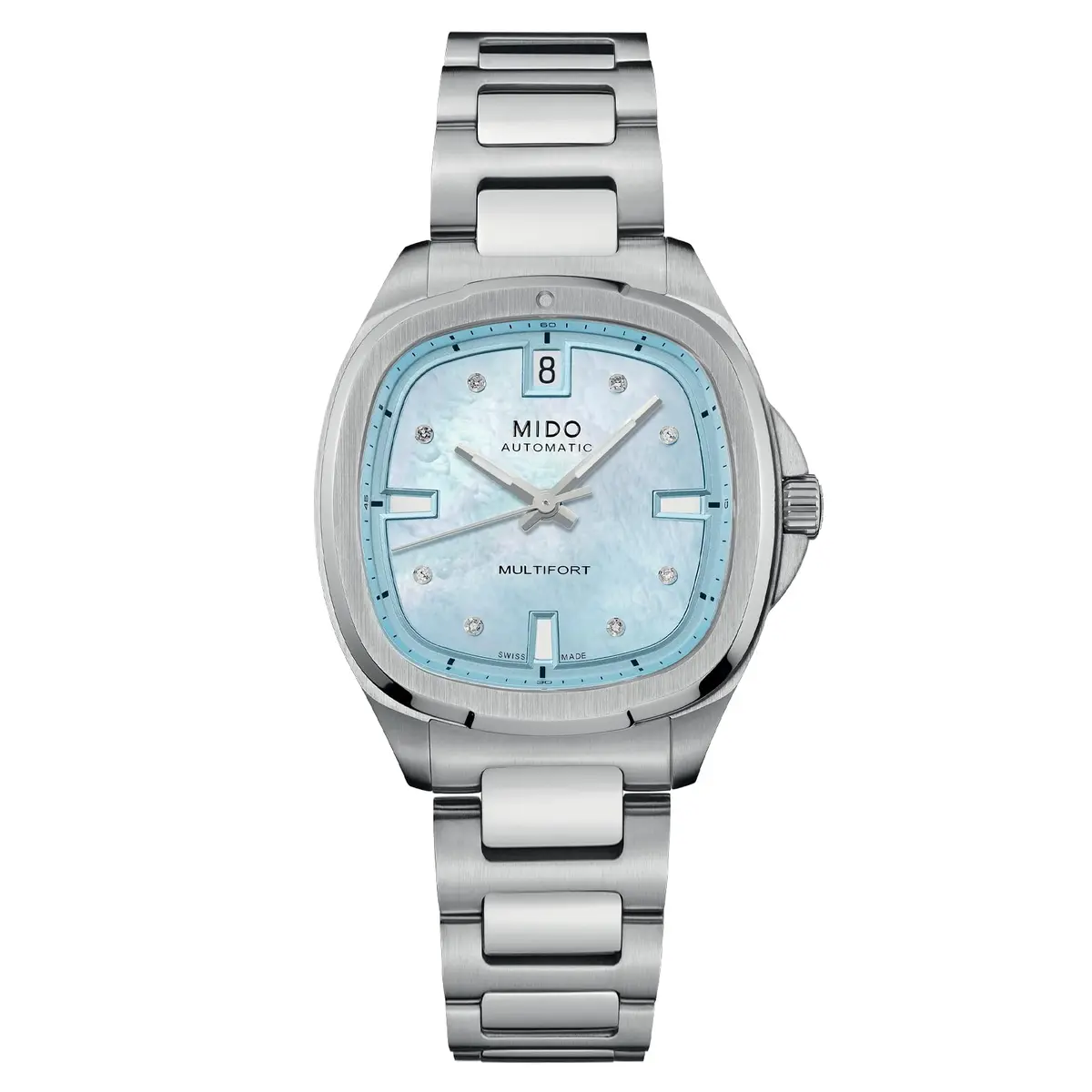 MIDO Multifort TV 35 - Swiss Automatic Watch for Men & Women - Blue Dial - 35mm Stainless Steel Case - main product image