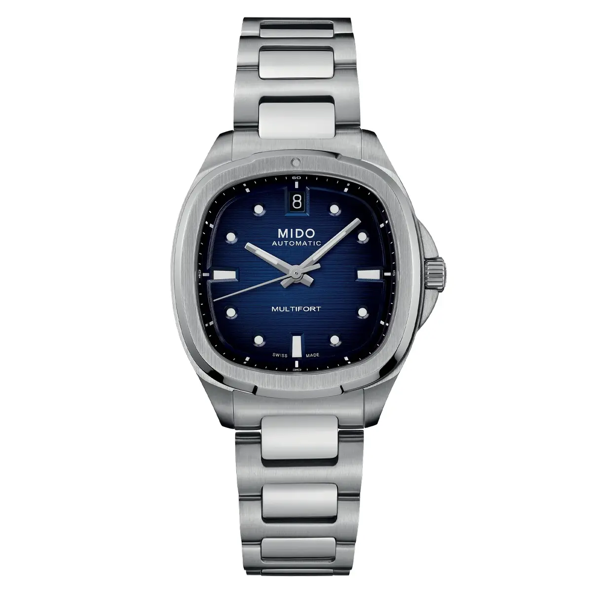MIDO Multifort TV 35 - Swiss Automatic Watch for Women & Men - Blue Dial - 35mm Stainless Steel Case - main product image