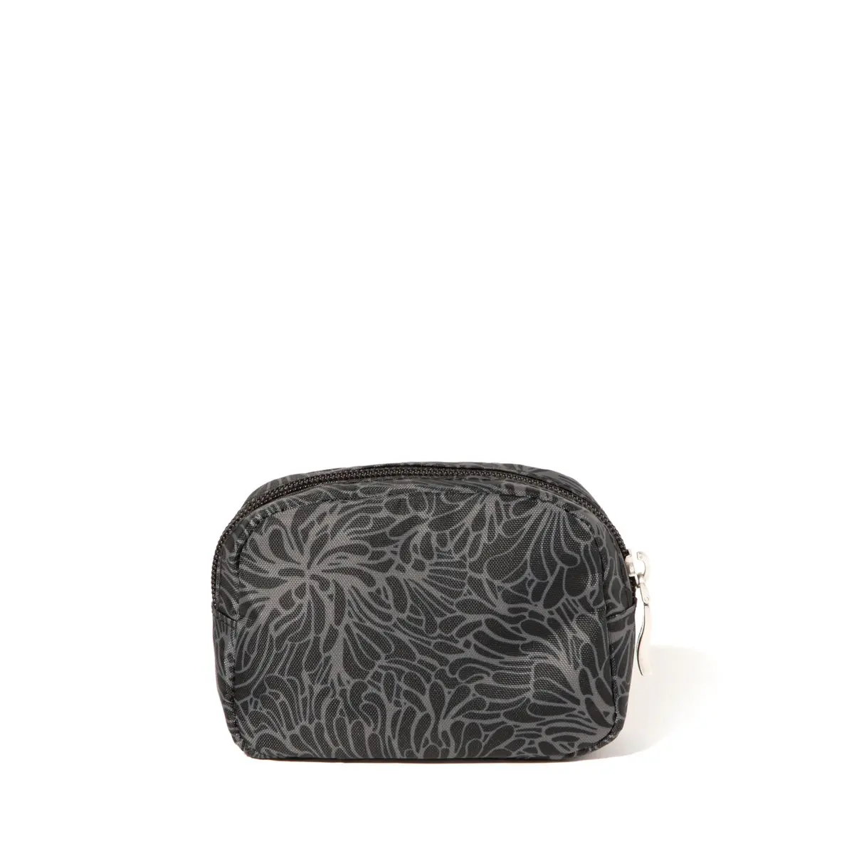 Baggallini Mini Cosmetic Pocket Midnight Blossom Floral Polyester Makeup Bag 8.6cm (3.4in) | Lightweight Travel Organizer - view 6