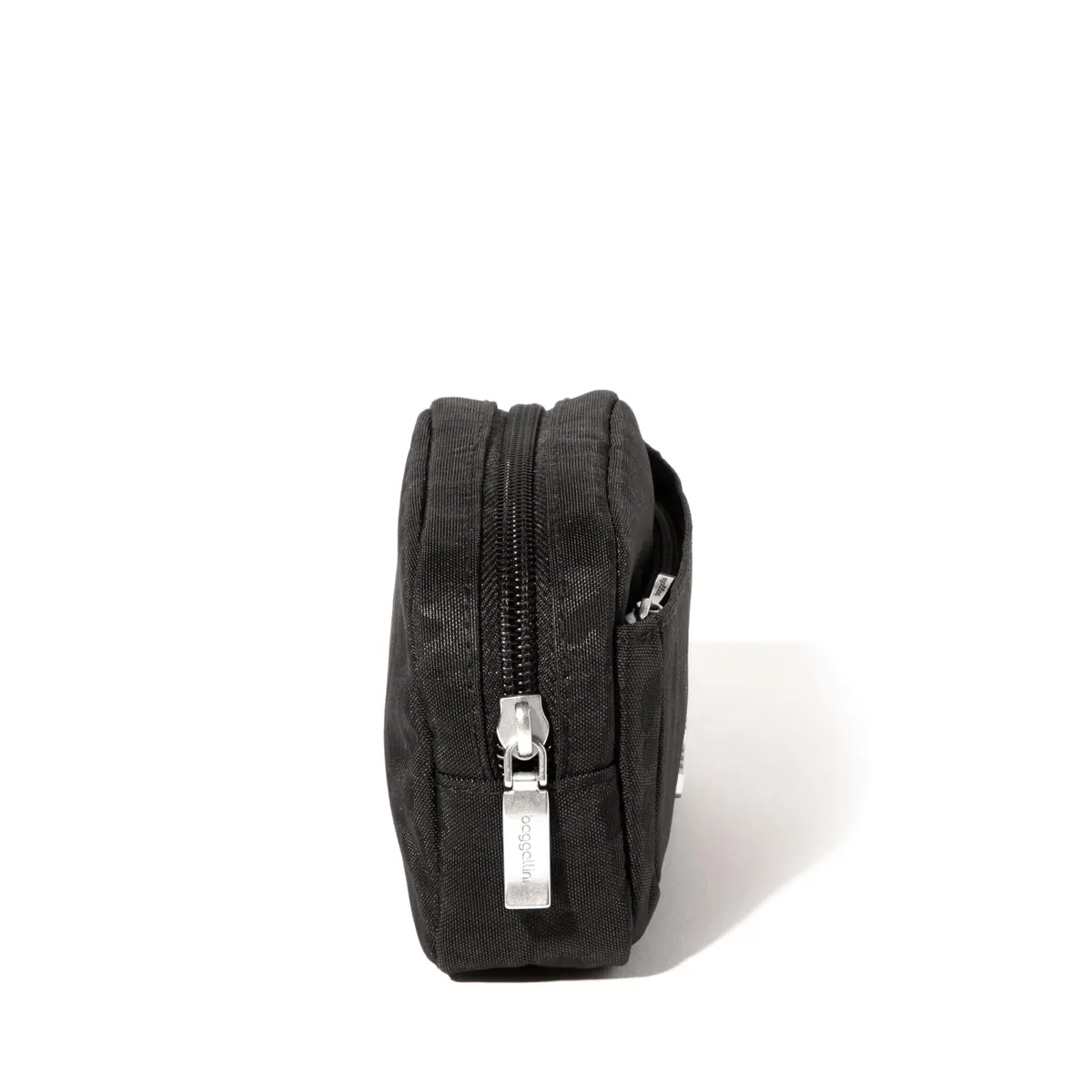 Baggallini Mini Cosmetic Pocket Black Cheetah Emboss 10cm (3.5in) x 15.6cm (4.9in) x 3.1cm (1.5in) | Lightweight Travel Makeup Organizer - view 7