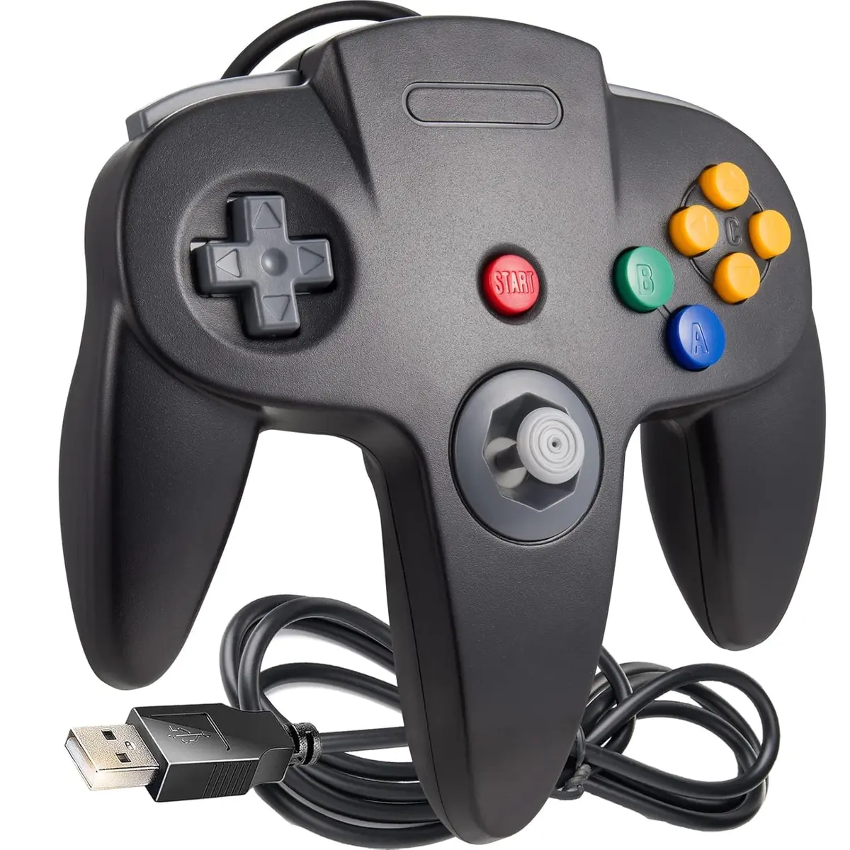 SAFFUN 2 Pack Classic N64 Controller Wired USB Gamepad for PC macOS | 1.8m Cable - view 7