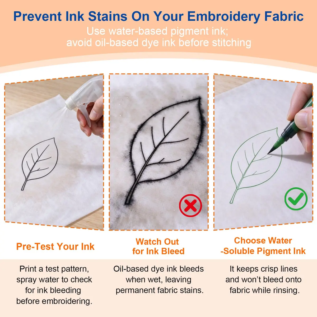 FURWEY Water Soluble Stabilizer for Embroidery, 12PCS 8.5x11, Self Adhesive | Wash Away, Printable & Versatile (70-120 chars) - view 5