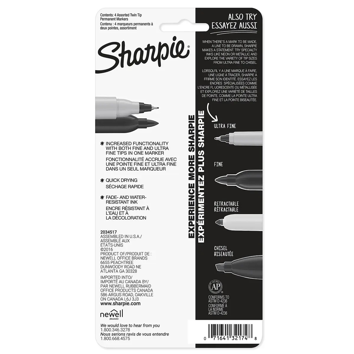 Sharpie Twin Tip Permanent Markers, Fine and Ultra Fine, Assorted Colors, 8 Count (Pack of 2) | Fade & Water-Resistant Ink - view 7