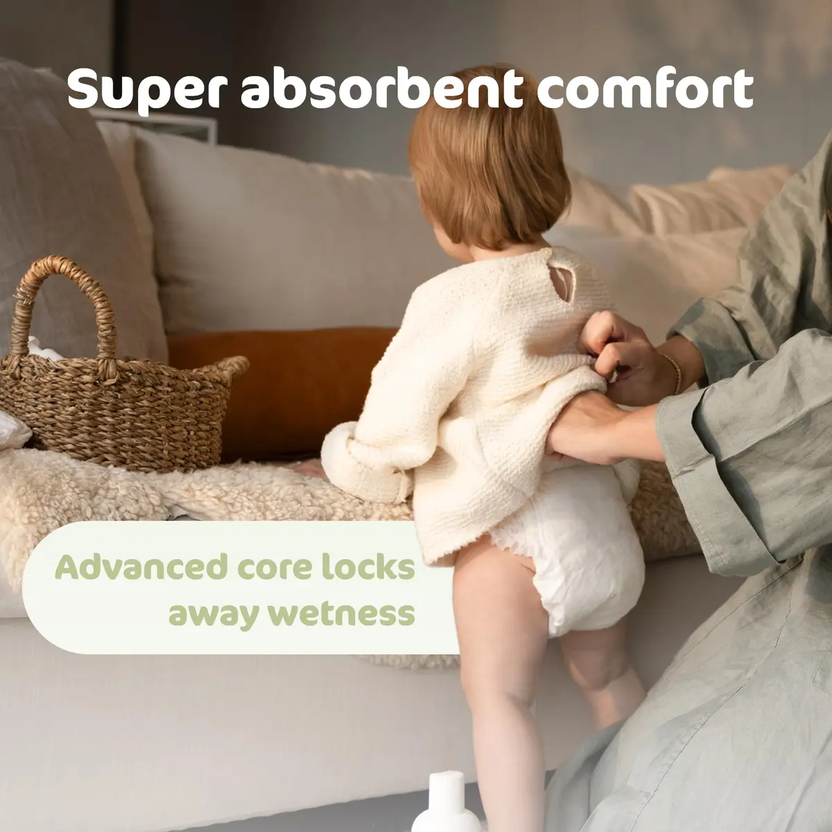 Naty Bamboo Viscose Diaper Pants Size 6 | Plant-Based Sensitive Skin Comfort - view 2