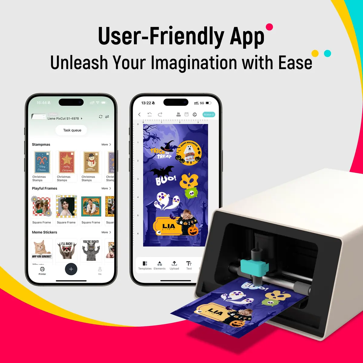 Liene PixCut S1 Color Sticker Printer & Cutting Machine 4x7 in | All-in-One DIY Sticker Maker with AI Auto-Cut - view 6