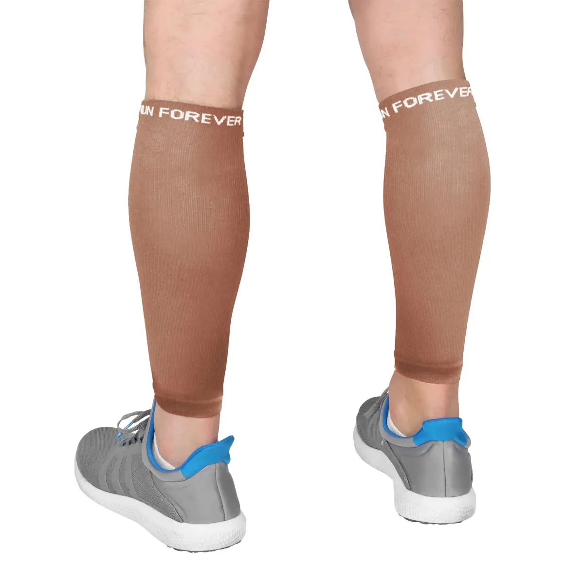 Run Forever Calf Compression Sleeve Large Espresso | 20-30mmHg Graduated Compression for Pain Relief & Recovery - main product image