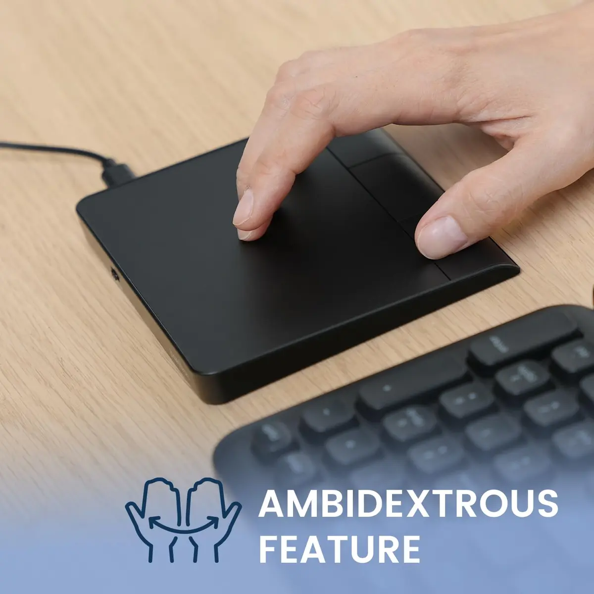 Perixx PERIPAD-506 Wired USB Touchpad – Slim Detachable Design for Desktop & Laptop – 5.31x4.57x0.55 Inches – Black - view 5