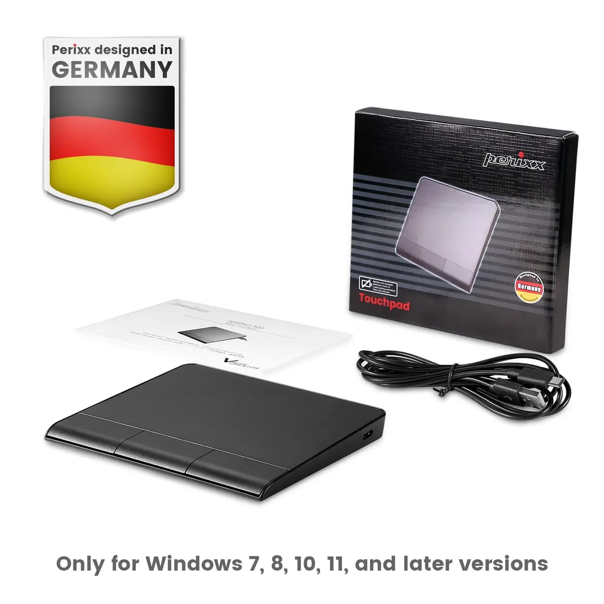 Perixx PERIPAD-506 Wired USB Touchpad – Slim Detachable Design for Desktop & Laptop – 5.31x4.57x0.55 Inches – Black - view 7