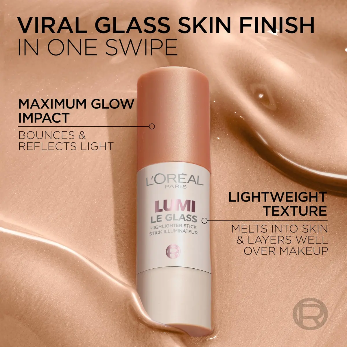 L'Oreal Paris True Match Lumi Le Glass Highlighter Stick 0.17 Oz | Reflective, Translucent, Glassy Glow - view 6