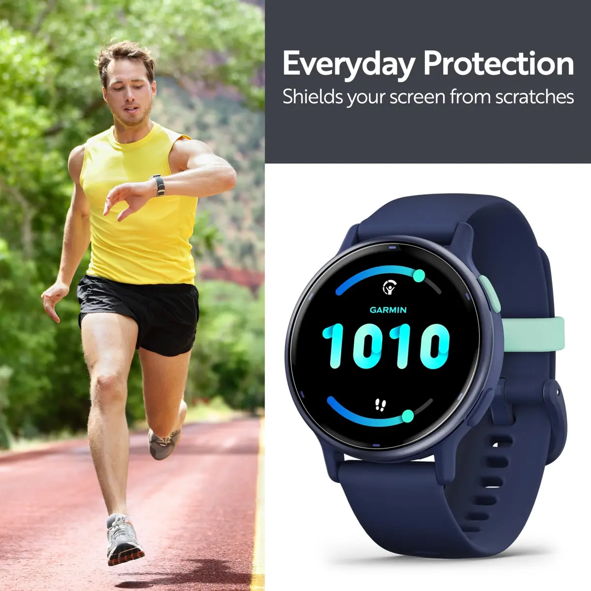 ArmorSuit 6 Pack Garmin Vivoactive 5 Screen Protector MilitaryShield HD Clear TPU Film - Made in USA | Self-Healing & Impact-Resistant - view 3