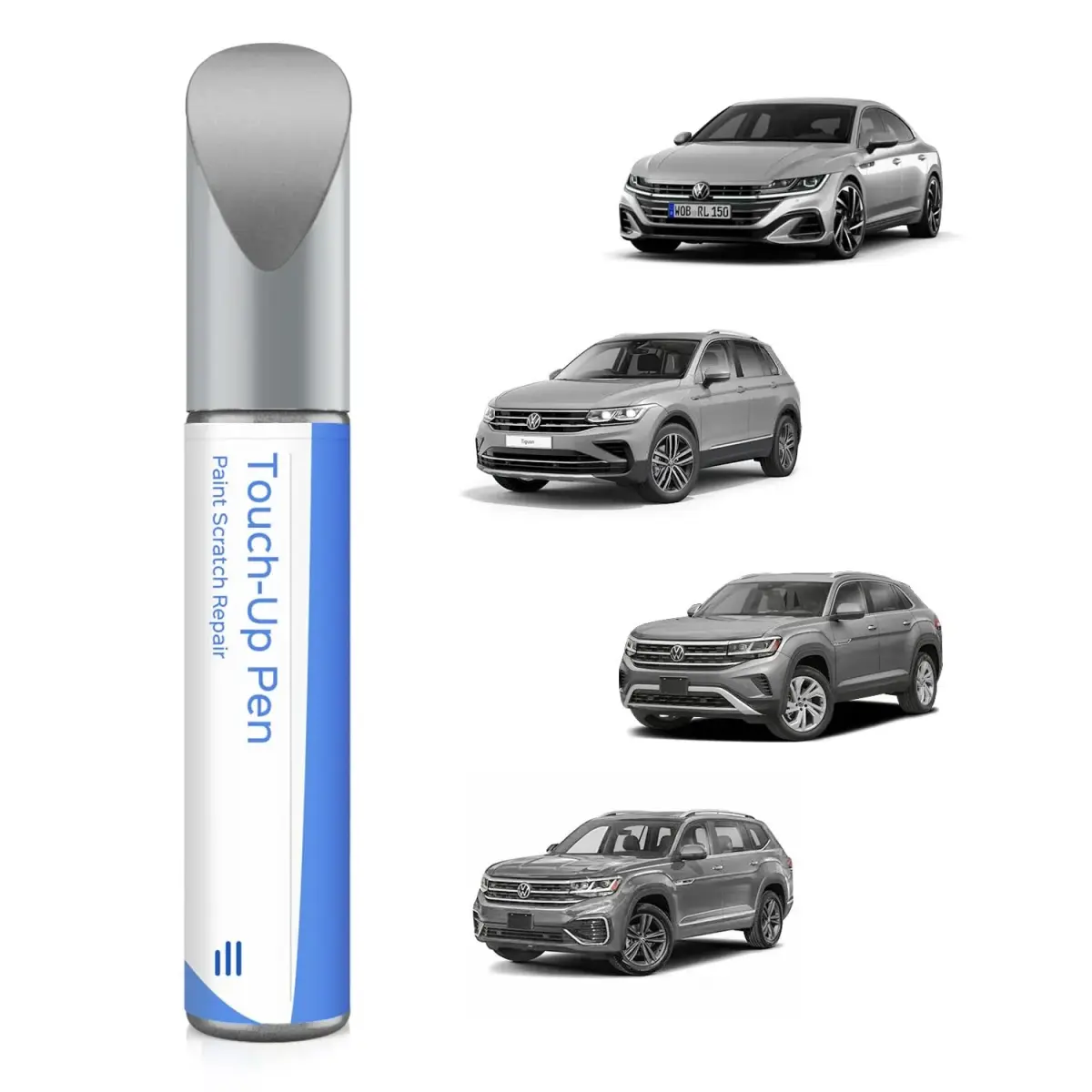 PARTS4EV LB7S/D5/K2 Pyrite Silver Metallic Touch Up Paint 12ml (0.41 Fl Oz) | Exact Match for Volkswagen Chips & Nicks - main product image
