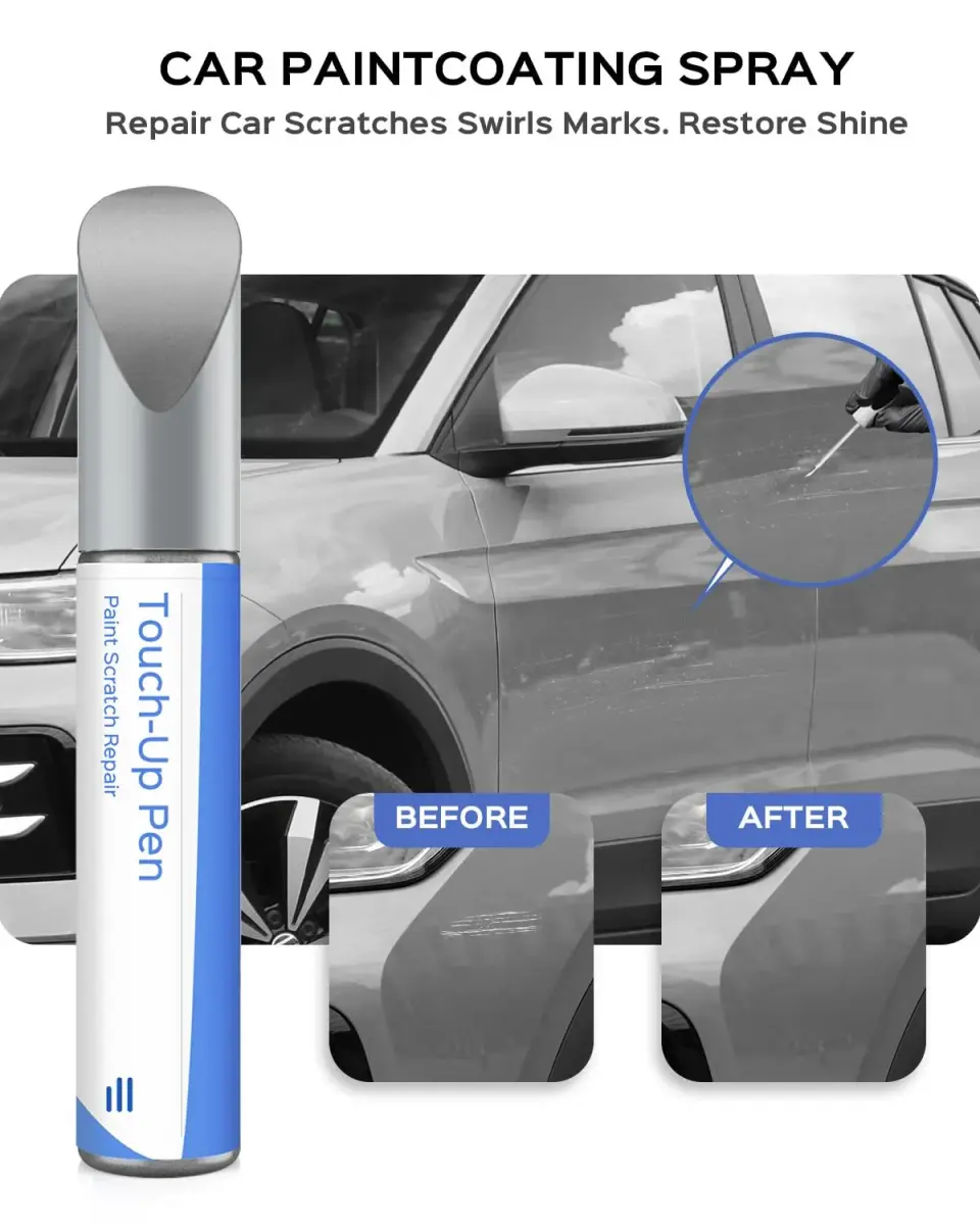 PARTS4EV LB7S/D5/K2 Pyrite Silver Metallic Touch Up Paint 12ml (0.41 Fl Oz) | Exact Match for Volkswagen Chips & Nicks - view 2