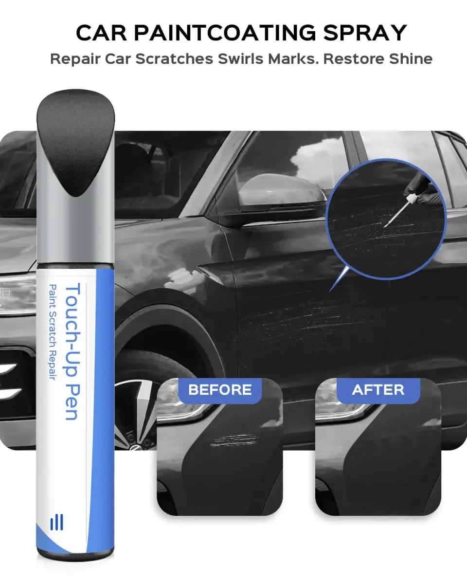 PARTS4EV LA9W/1K Carbon Steel Pearl Touch Up Paint 12ml (0.41 Fl Oz) | Volkswagen Exact Match for Chips and Nicks - view 2