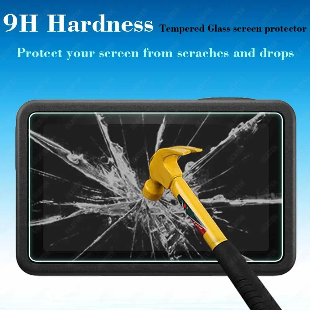 ULBTER Screen Protector for DJI OSMO Action 5 Pro + Lens Cap Cover | 9H Tempered Glass, Bubble-Free, HD Clarity - view 6