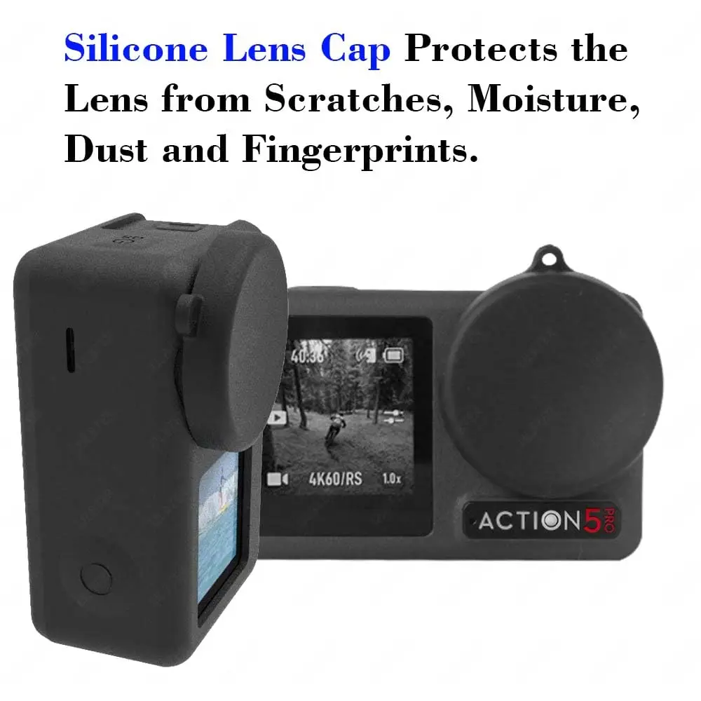 ULBTER Screen Protector for DJI OSMO Action 5 Pro + Lens Cap Cover | 9H Tempered Glass, Bubble-Free, HD Clarity - view 4