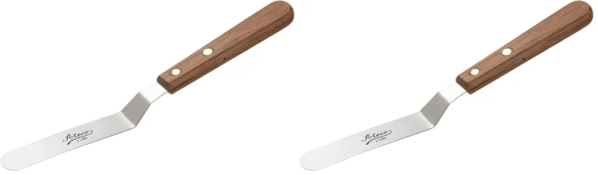 Ateco Offset Spatula 4.5-Inch Stainless Steel Blade, Wood Handle | Offset, Flexible, Professional - main product image