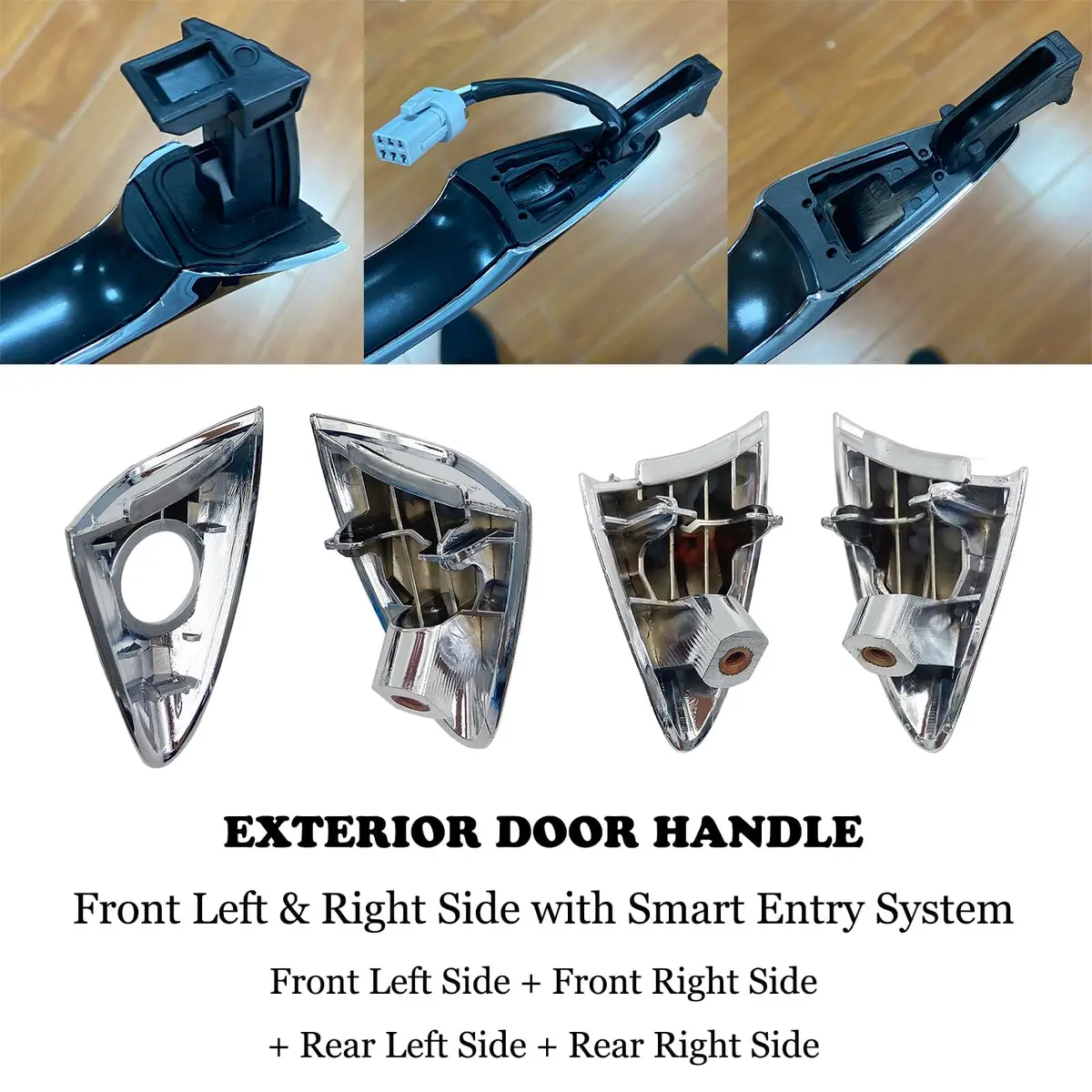 Cheriezing Chrome Exterior Door Handle Set of 4 | Compatible with Hyundai Elantra 2011-2016 - view 5