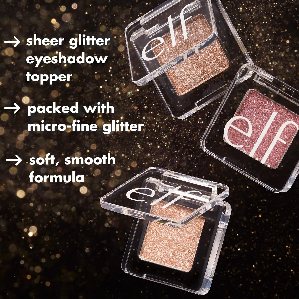 e.l.f. Fine As Fleck Glitter Eyeshadow, Filthy Rich | Shimmery Finish, Vegan & Cruelty-Free - view 6