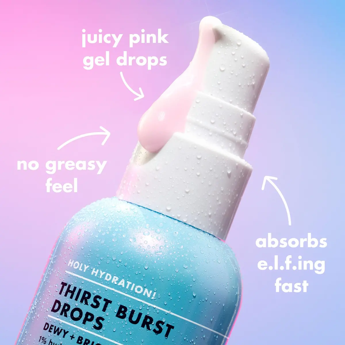 e.l.f. SKIN Holy Hydration! Thirst Burst Drops Face Serum 30ml | Hydrating, Brightening & Vegan - view 5