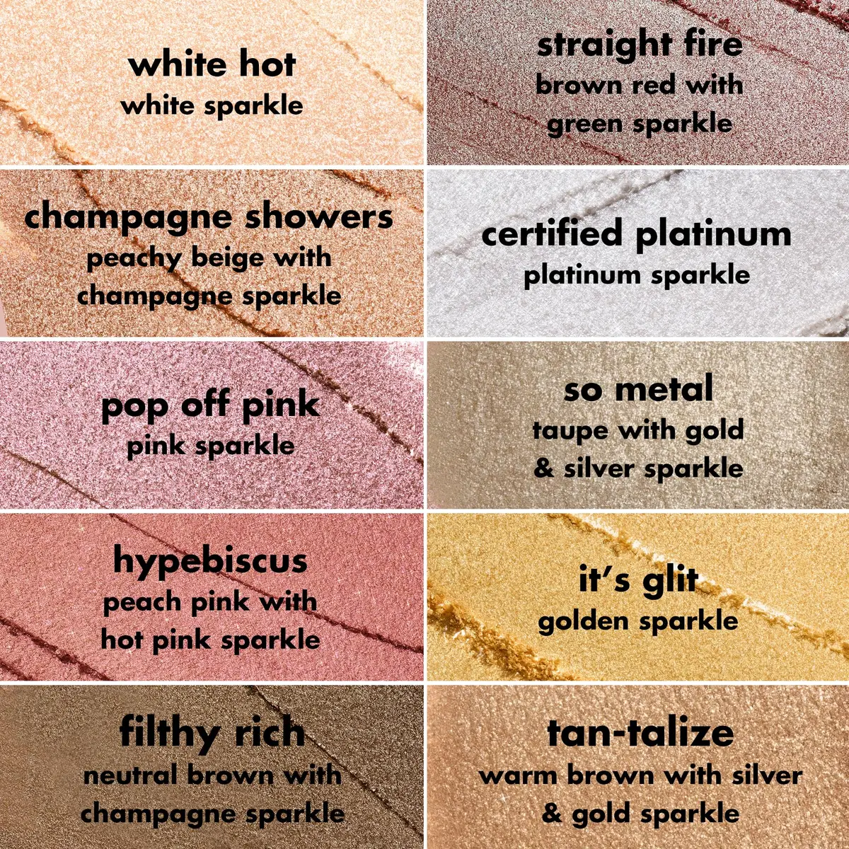 e.l.f. Fine As Fleck Glitter Eyeshadow Champagne Showers 1.98g (0.07 oz) | Long-Lasting Sheer Eye Makeup With Shimmer Finish - view 3