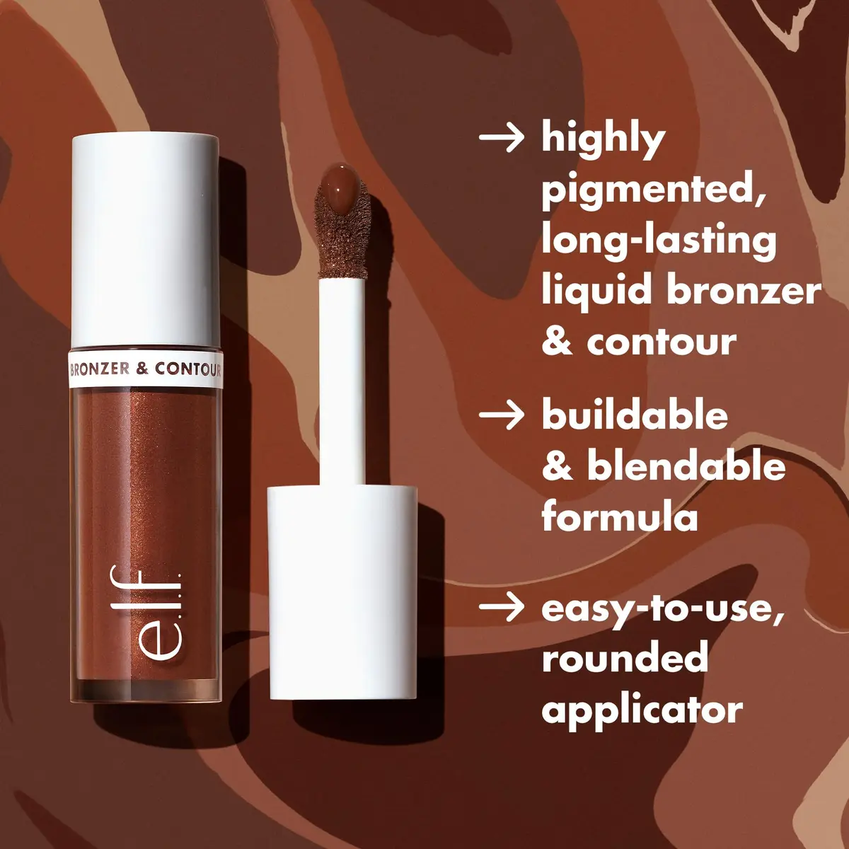 e.l.f. Camo Liquid Bronzer & Contour 3 Light 3.84ml (0.13 Fl Oz) | Sculpted Sun-Kissed Glow - view 4