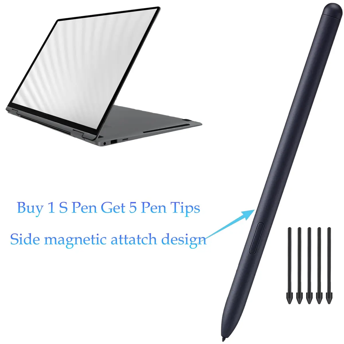 Peixiong Galaxy Book5 360 / Book5 Pro 360 S Pen Replacement Black | High Sensitivity & Replaceable Tips - view 3