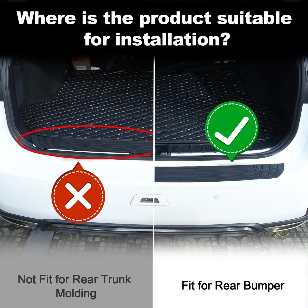 SINGARO Car Rear Bumper Protector 42inch x3.4inch | Rubber Anti-Scratch Exterior Accessory - view 5