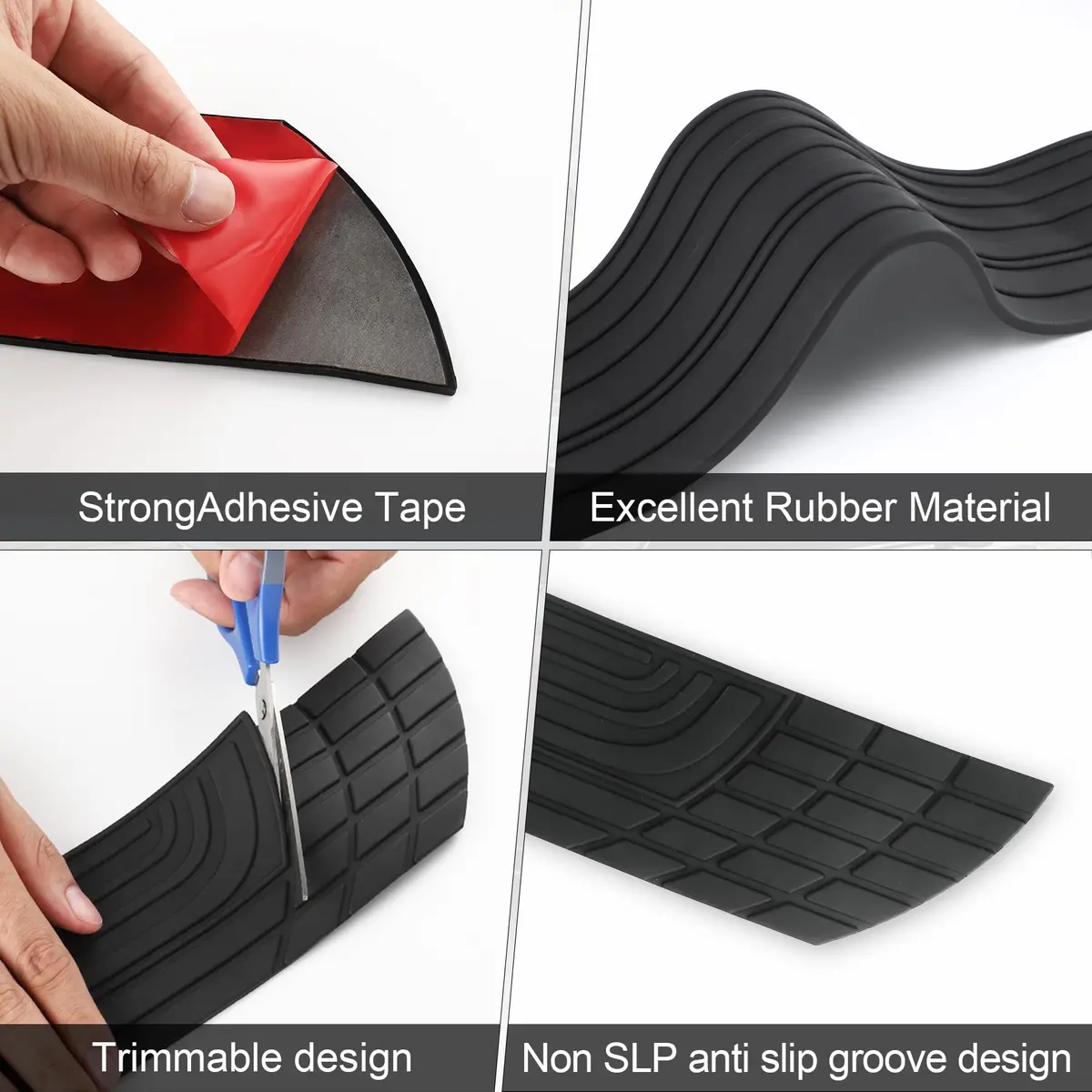 SINGARO Car Rear Bumper Protector 42inch x3.4inch | Rubber Anti-Scratch Exterior Accessory - view 3