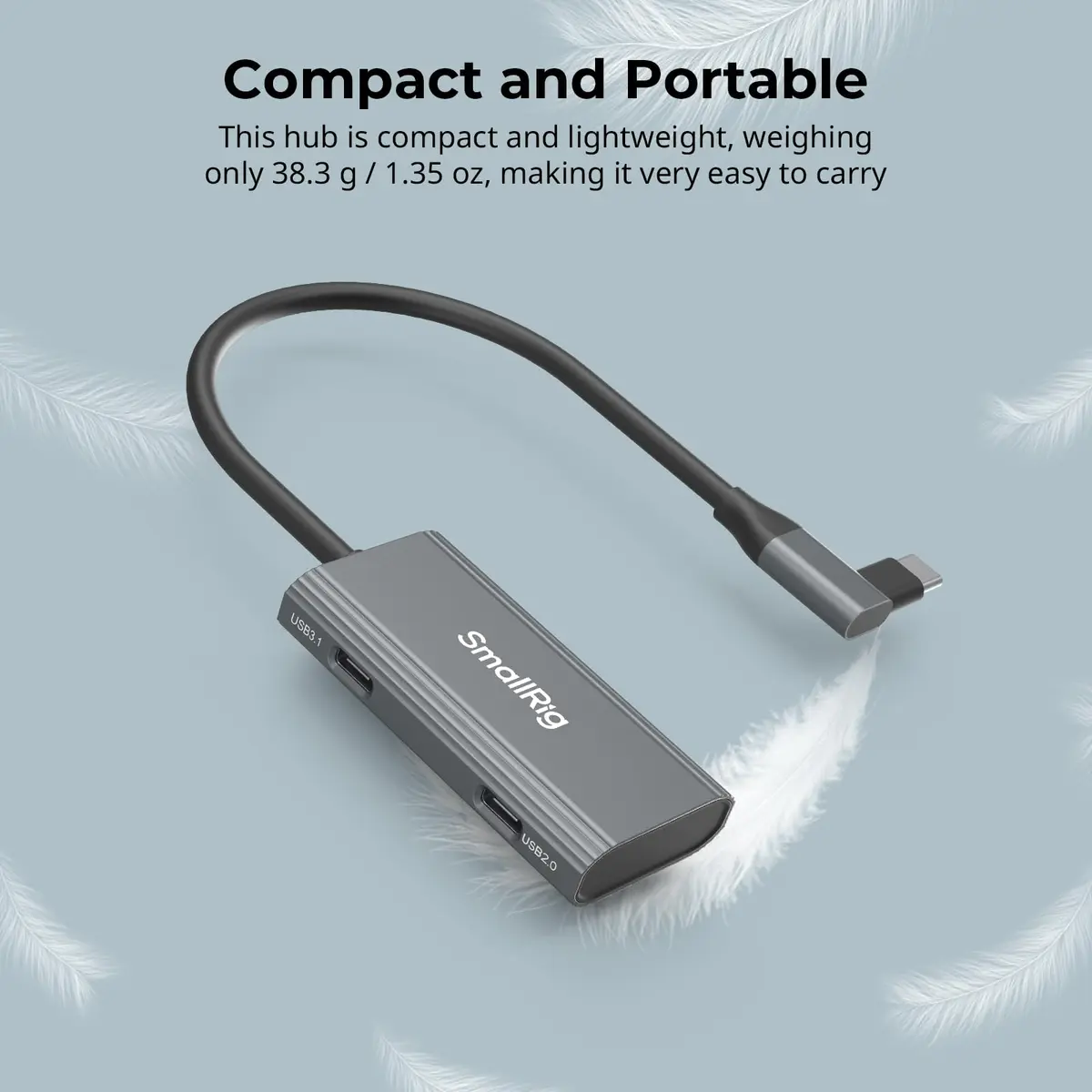 SmallRig 4-in-1 USB-C Hub with Cold Shoe Mount | PD 100W, 4 Ports, Compact Design - view 5