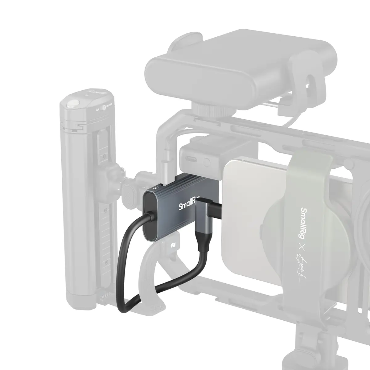 SmallRig 4-in-1 USB-C Hub with Cold Shoe Mount | PD 100W, 4 Ports, Compact Design - view 8