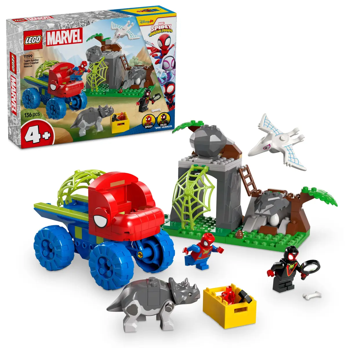LEGO Marvel Toy Spidy & Wow Friends: Kyoryu's Truck Rescue | Educational Building Set for Kids 4+ - main product image