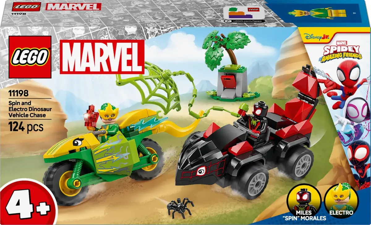 LEGO Marvel Spidy and the Amazing Amateur Car Chase Toy 124 pcs | Educational Car Chase Blocks for Kids 4-6 - view 7