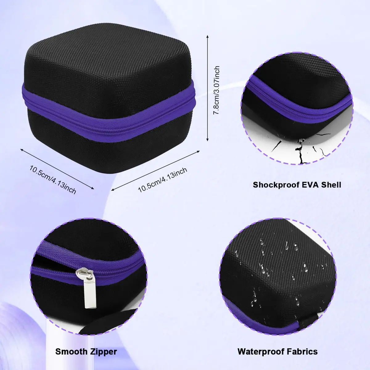 Thowapou 81 Holes Nail Drill Bit Holder Case - Purple | Compact & Organized Storage for 3/32" Bits - view 5