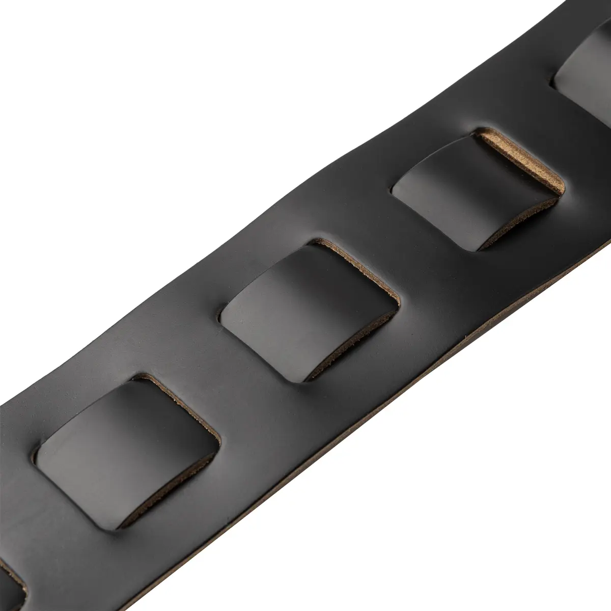 Levy's Leathers Deluxe 3" Padded Leather Guitar Strap; Black & White | Adjustable 37"-51" - view 9