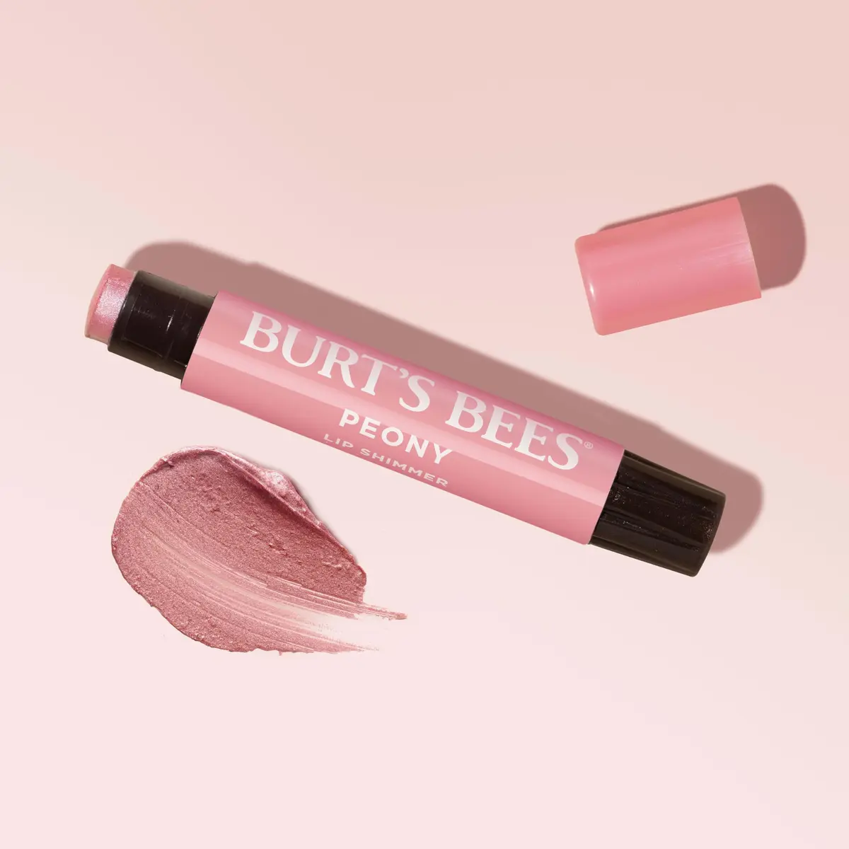 Burt's Bees Shimmer Lip Tint Peony | Moisturizing Lip Balm Stick with Natural Glow & Buildable Color - view 8