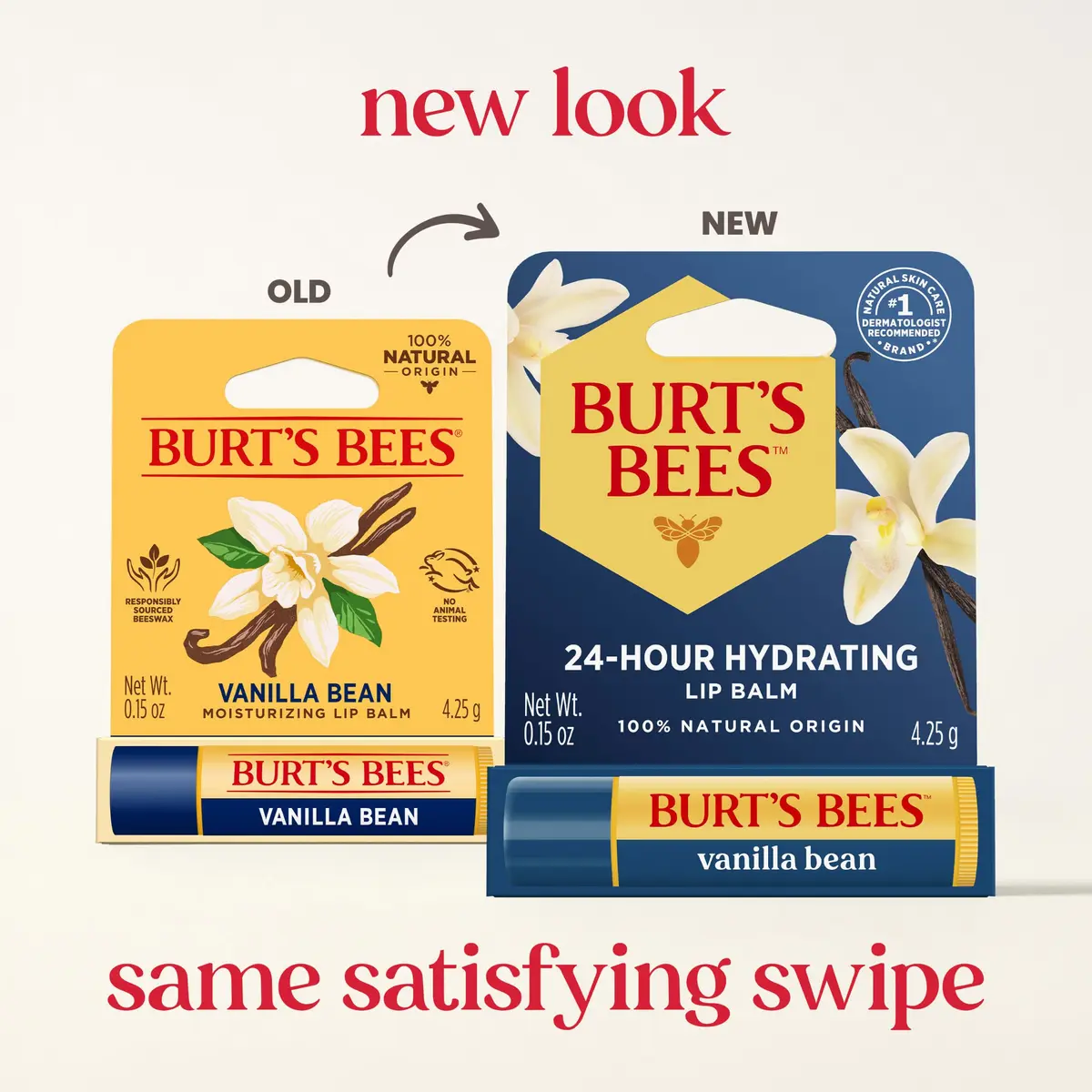 Burt's Bees Lip Balm, Vanilla Bean, 0.15 oz | Natural Conditioning Moisturizer - view 2