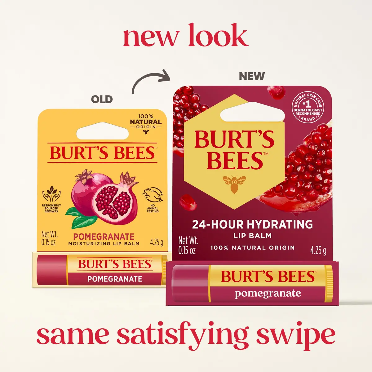 Burt's Bees Lip Balm, Pomegranate | Natural Moisturizer for Dry & Chapped Lips - view 2