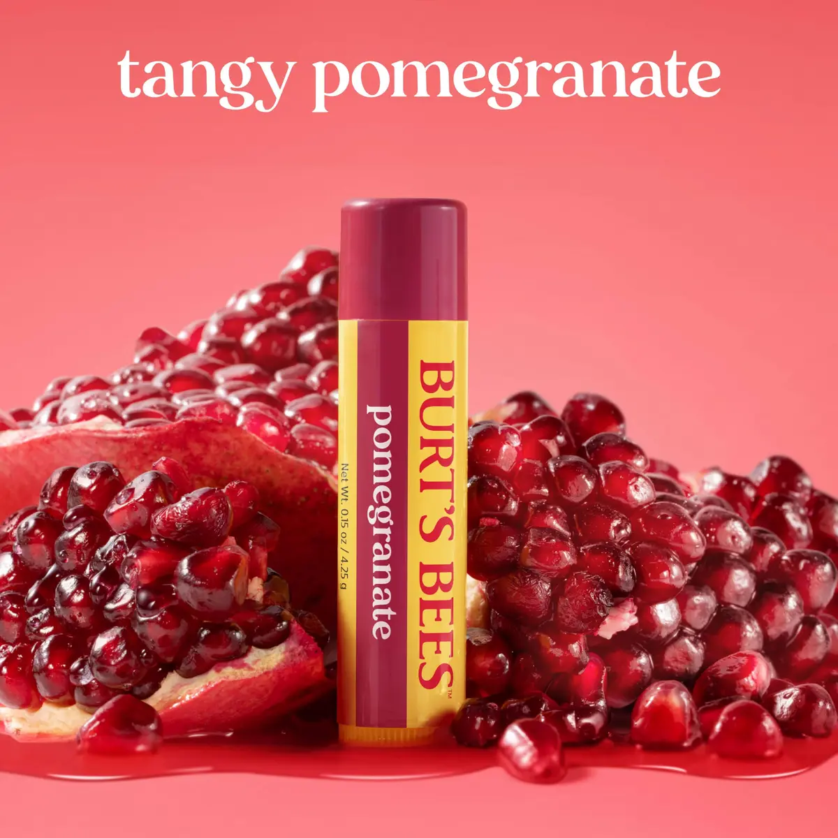 Burt's Bees Lip Balm, Pomegranate | Natural Moisturizer for Dry & Chapped Lips - view 3