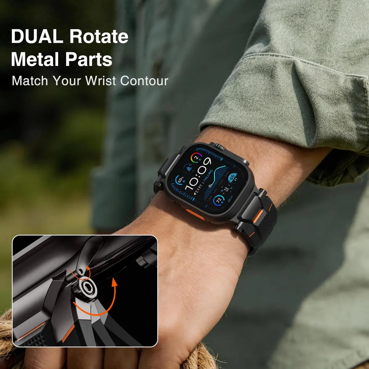 ULTIMAL Watch Band for Apple Watch Ultra 49mm | Sweat-Resistant TPU Strap, Secure Fit, Easy Swap (70-120 chars) - view 5