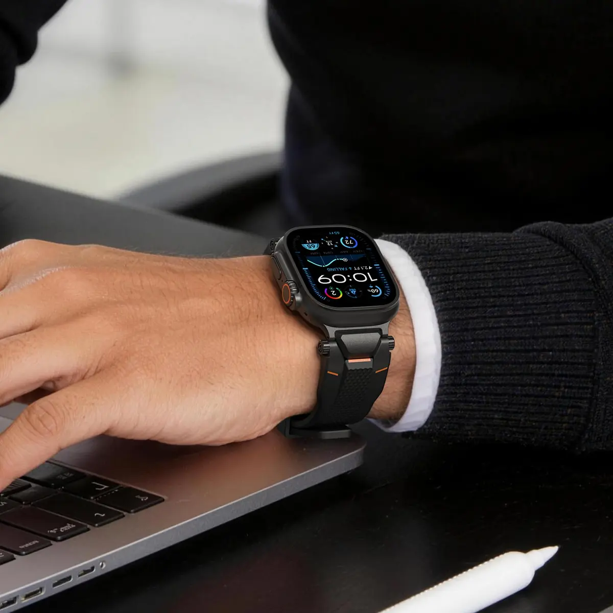 ULTIMAL Watch Band for Apple Watch Ultra 49mm | Sweat-Resistant TPU Strap, Secure Fit, Easy Swap (70-120 chars) - view 4