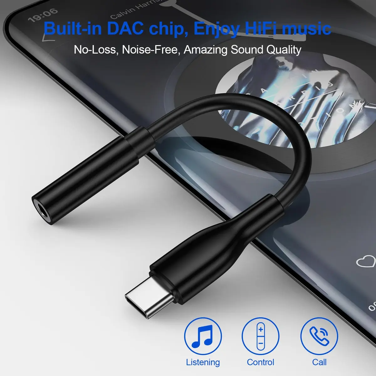 UorMe USB C to 3.5mm Headphone Adapter for Google Pixel 10a 11 10 9 Pro XL Fold | High-Quality Audio Support - view 3