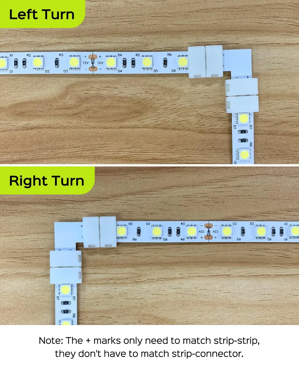 JACKYLED 10mm 2-Pin LED Strip Connectors for LED Strip Lights, 10 Pack | Seamless, Solderless Extension for Home Lighting - view 6