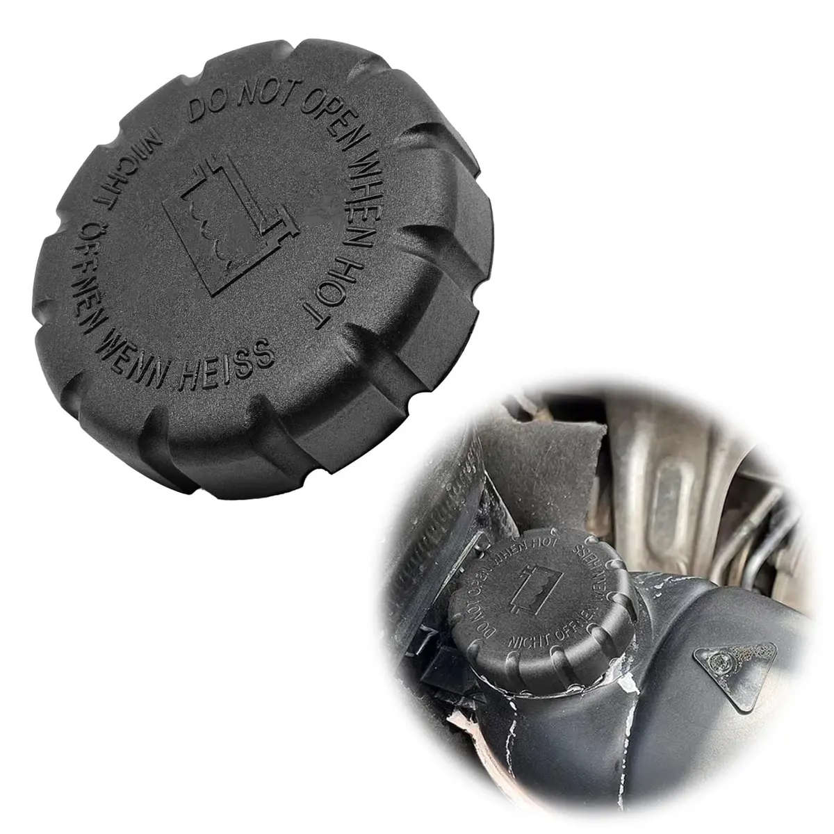 RBOKO Car Radiator Coolant Reservoir Tank Cap Compatible with Mercedes-Benz & Chrysler 0.06kg | OEM Replacement - main product image
