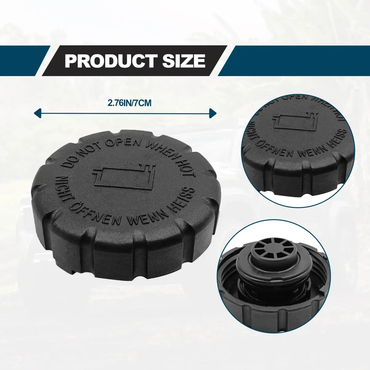 RBOKO Car Radiator Coolant Reservoir Tank Cap Compatible with Mercedes-Benz & Chrysler 0.06kg | OEM Replacement - view 2