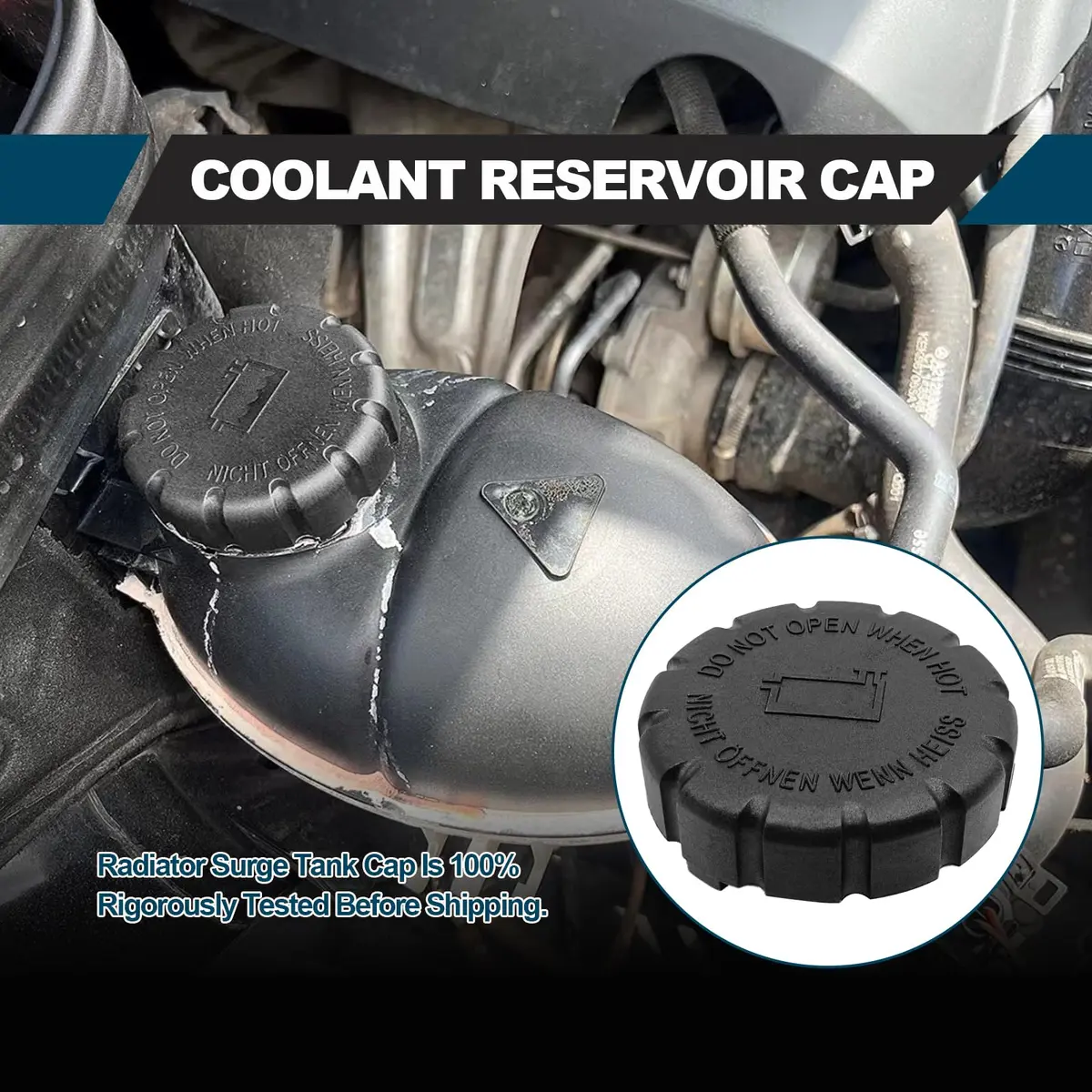 RBOKO Car Radiator Coolant Reservoir Tank Cap Compatible with Mercedes-Benz & Chrysler 0.06kg | OEM Replacement - view 3