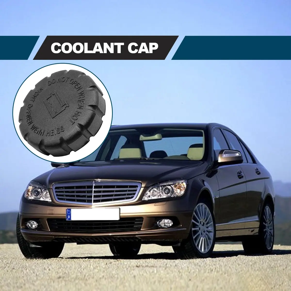 RBOKO Car Radiator Coolant Reservoir Tank Cap Compatible with Mercedes-Benz & Chrysler 0.06kg | OEM Replacement - view 4
