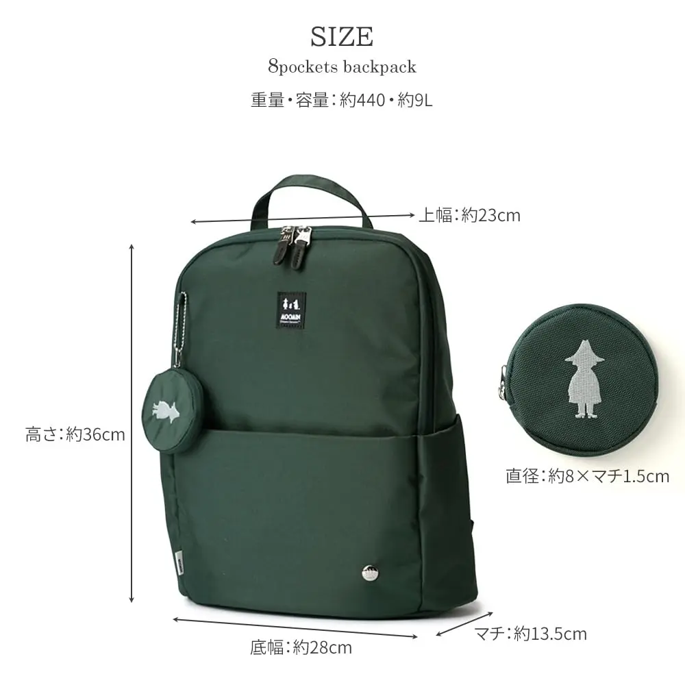 Moomin Women's Minimal Backpack Beige | Compact, Stylish & Functional for Daily Use - view 9