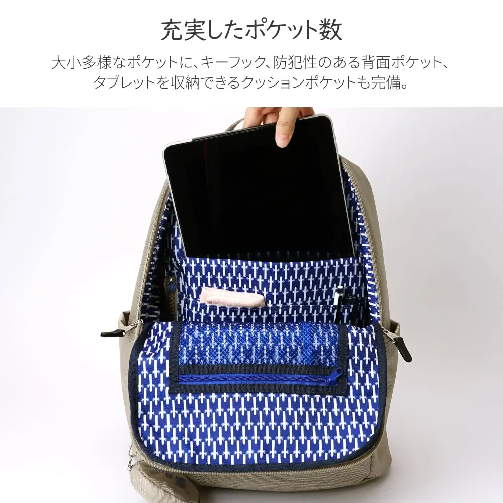 Moomin Women's Minimal Backpack Beige | Compact, Stylish & Functional for Daily Use - view 3