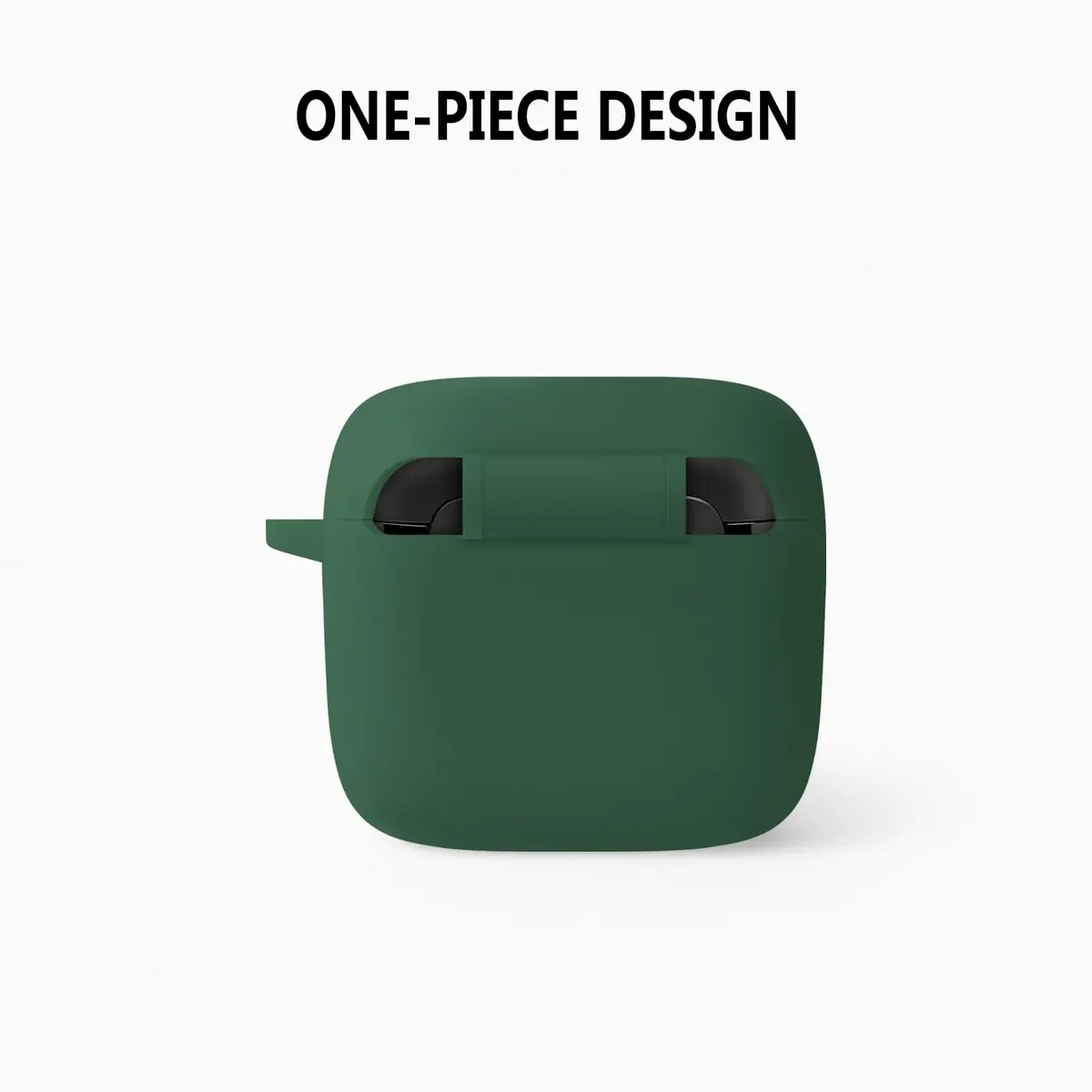 Geiomoo Emerald Green Silicone Case for JBL Tour Pro 3 Earbuds | Protective Cover with Carabiner - view 6